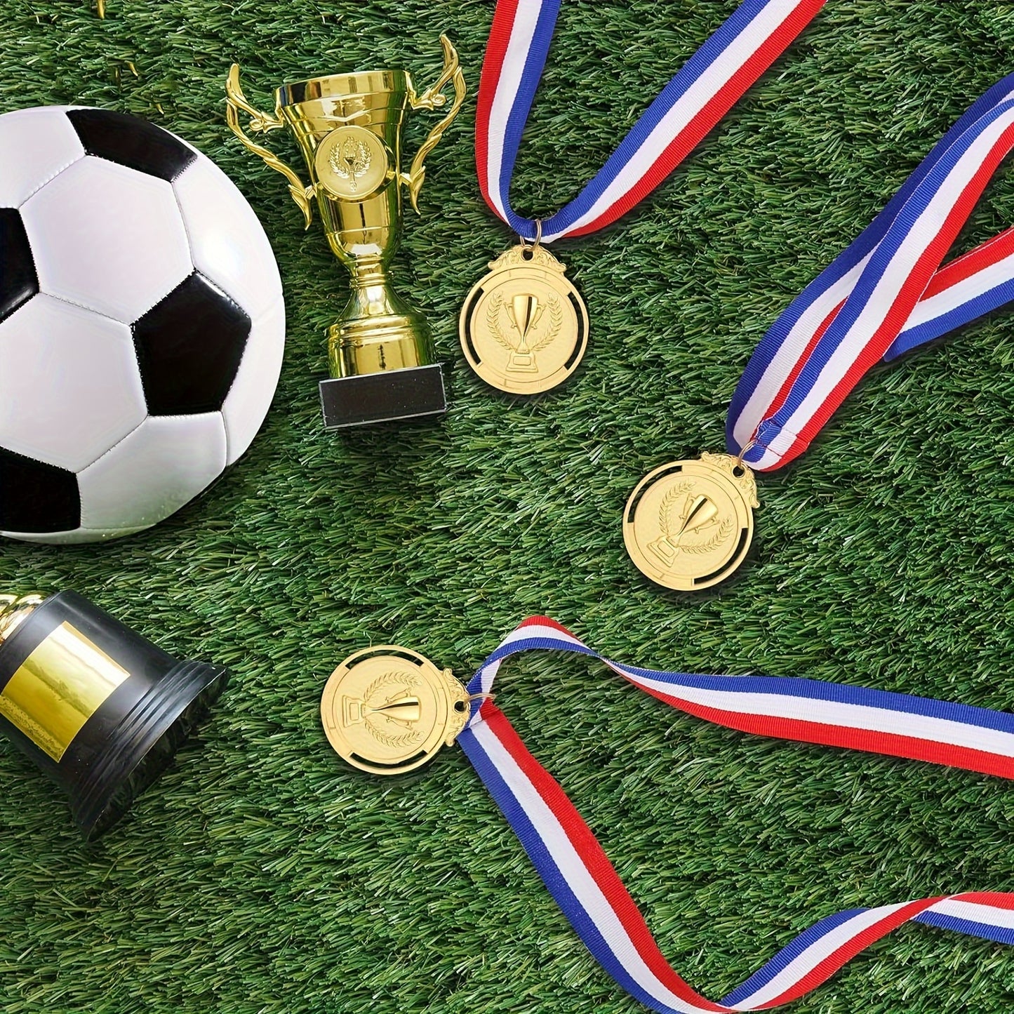20 Sportmedailles met Rode, Wit , Blauwe Lint