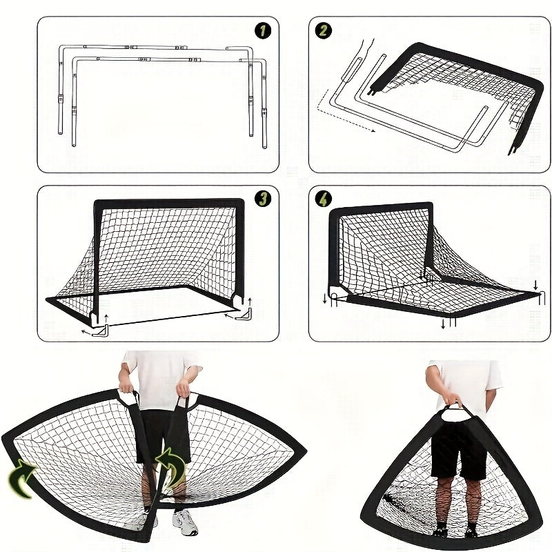 Opvouwbaar voetbaldoel luxe