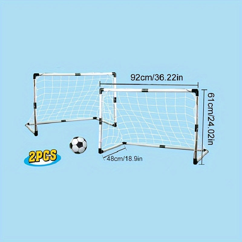 2 stuks 92cm Draagbaar Voetbaldoel