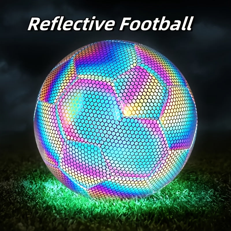 Multicolor Glow in the Dark PU Voetbal