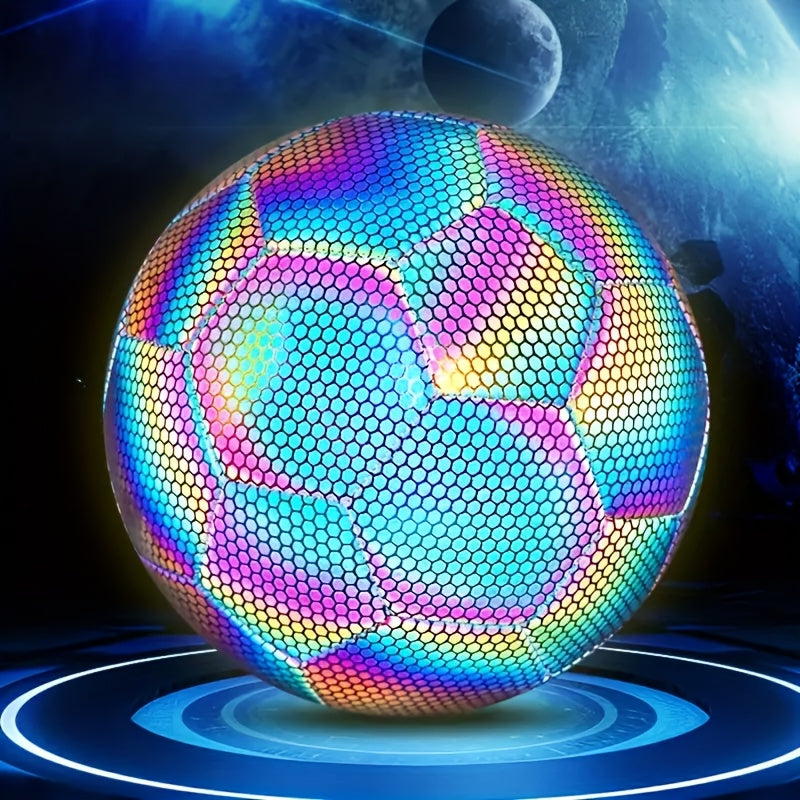 Multicolor Glow in the Dark PU Voetbal