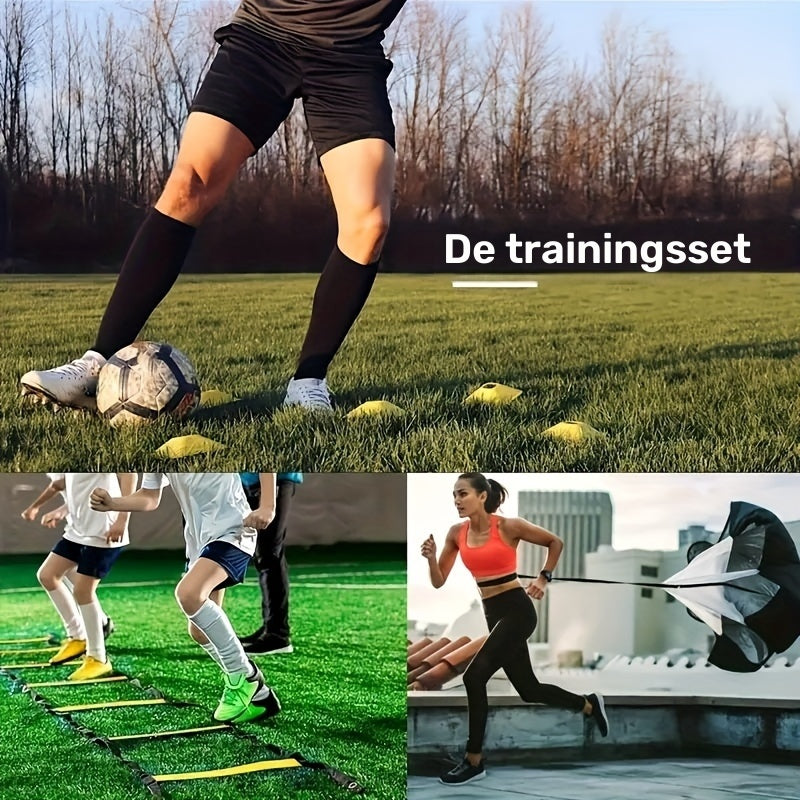 Complete set incl Agility ladder Set, Platte schijven, Weerstandsparachute, Grondpennen