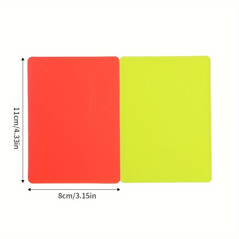 Referee set PVC red and yellow card