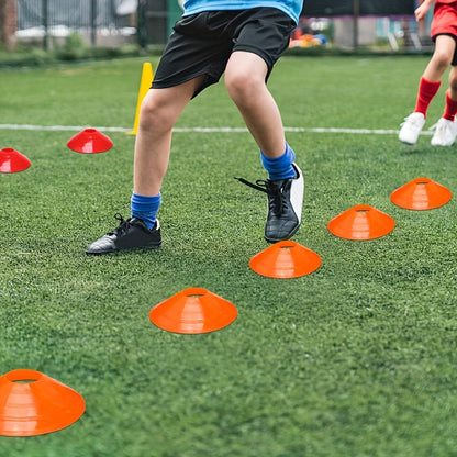Voetbaltrainingsset met pionnen, markeringen en opbergtas