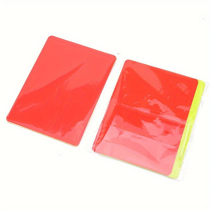 Referee set PVC red and yellow card 