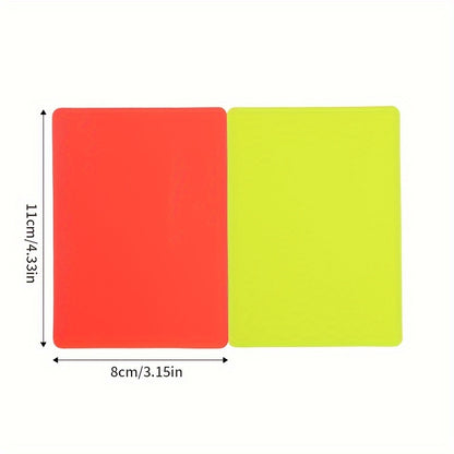 Referee set PVC red and yellow card 